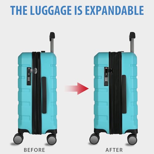 Hardside Expandable Carry On Luggage with Spinner Wheels & Built
