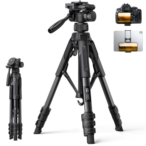 67" Camera Tripod with Rapid Leg Deployment for Video Photo Vlog