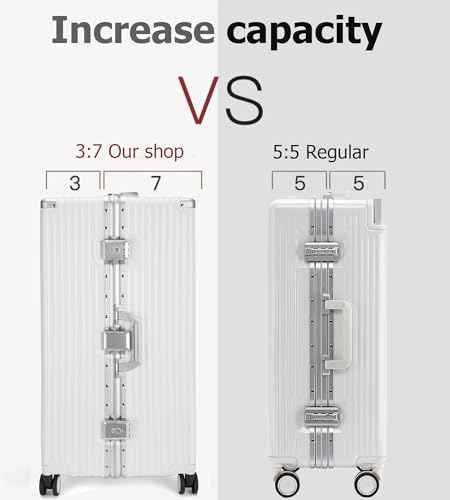 Super Large Aluminum Frame Checked Zipperless Luggage