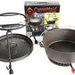 CampMaid Charcoal Holder & Lid LIfter - Dutch Oven Tools Set - Charcoal Holder & Cast Iron Grill Accessories - Camping Grill Set - Outdoor Cooking Essentials - Camp Kitchen Equipment - (2 Piece Set)