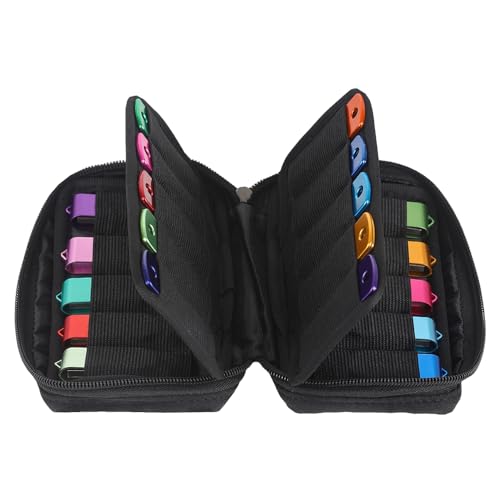 USB Flash Drive Case Organizer Premium Soft Neoprene Storage Holder with 20 Slots and 20 Label Tags for Thumb Drives