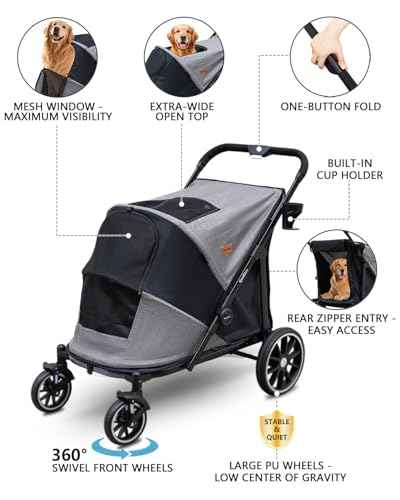 Dog Stroller for Large & Medium Dogs