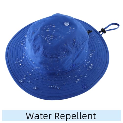 UPF 50+ Fishing Hat for Men and Women UV Protection Boonie Hat Breathable Cowboy Hat Summer Travel Hat Royal Blue