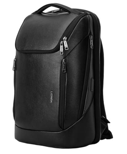 Durable Leather Laptop Business Backpack Perfect for Men & Women