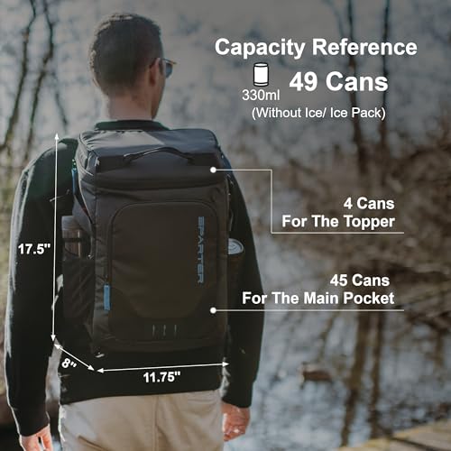 Large Backpack Cooler 49 Can Waterproof Insulated Leakproof Beach (49 Count)