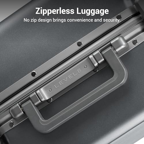 Zipperless Checked Luggage with Aluminum Frame
