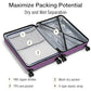 Large Suitcases with Wheels Hardshell 28 Inch Luggage TSA Approved Big Checked Luggage Durable Travel Rolling Suitcase for Women Dark Purple