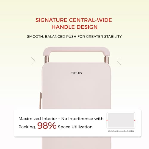Balance 20" Wide Handle Suitcase Hardside Zipperless Luggage Pink