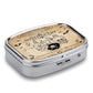 Metal 2 Compartment Pill Organizer Travel Friendly Portable Compact Pill Box Cute Pill Case to Hold Vitamins