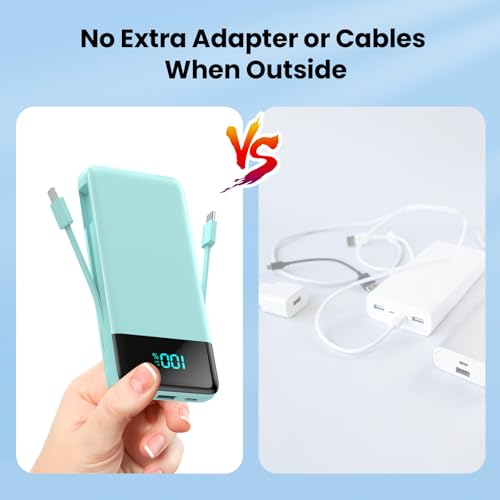 Portable Charger Power Bank for iPhone with Built