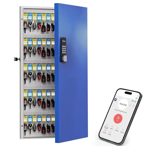 120 Key Lock Box Smart Key Organier Cabinet with Keypad & App for Office