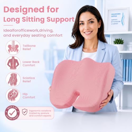 Seat Cushion XL Large Memory Foam Cushion for