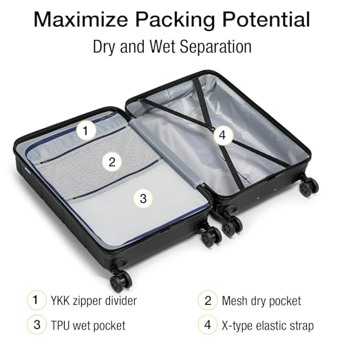 Luggage Sets 2 Piece Suitcase Set Hardshell 20 inch