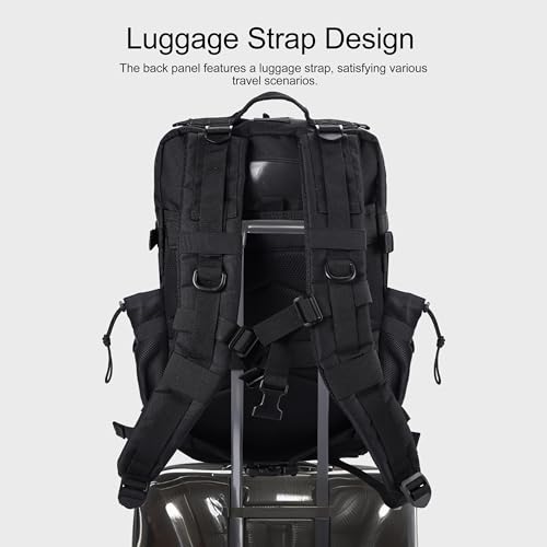 Military Tactical Backpack for Men and Women 45L Army 3 Days Assault Pack Bag Large Rucksack with Shoe Compartment