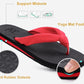 Flip Flops for Women Arch Support Summer Beach Sandals Red Size 10