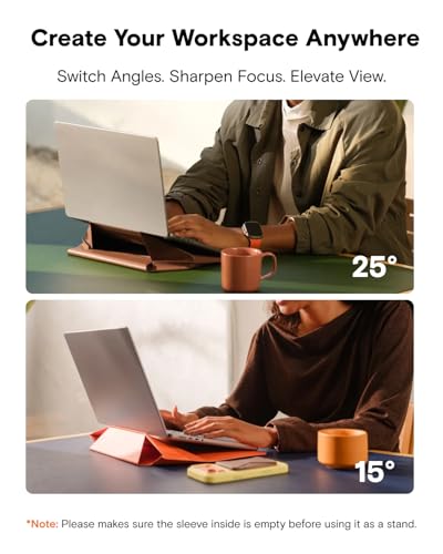 Laptop Carry Sleeve with Stand &Smart Storage for 16" Laptop for Work