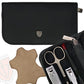 brand quality 8 piece manicure pedicure grooming kit set for professional nail care with genuine leather case black