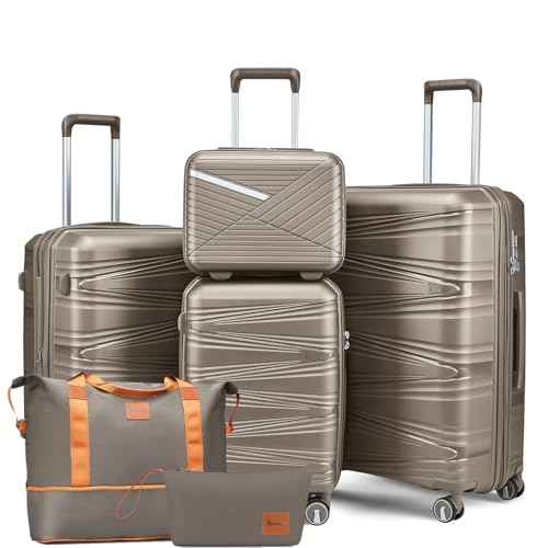 Luggage Sets 6 Piece Expandable Suitcase (6 Count)