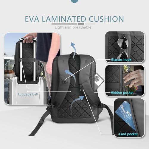Laptop Backpack for Men for 17.3 Inch Computer Bag with USB A&C Charger