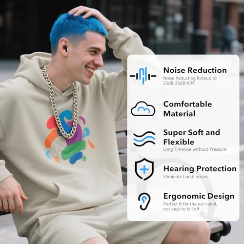 40dB Ear Plugs for Sleeping Noise Cancelling Ear Plugs for Noise Reduction & Snoring