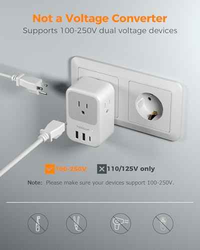 European Travel Plug Adapter (2 Count)