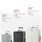 26 Inch Checked Luggage with Leather Handle