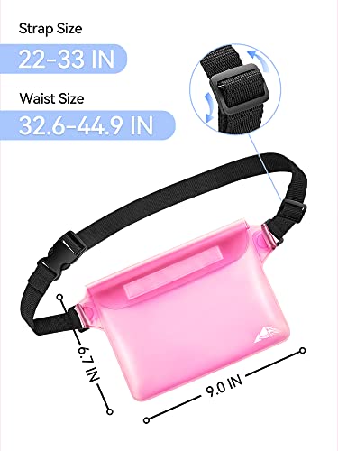 2 Pack Waterproof Fanny Pack Pouch Dry Bag for Phone Passport Purse (2 Count)