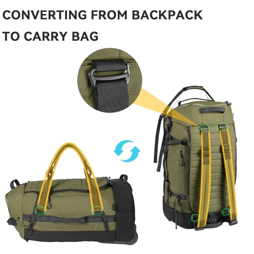 85L 29“ Foldable Rolling Backpack with Wheels