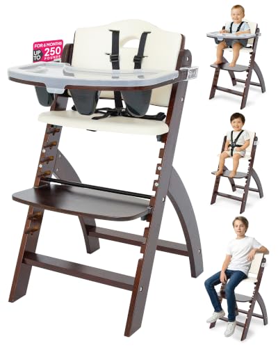 Beyond Junior Convertible Wooden High Chair with Removable Tray