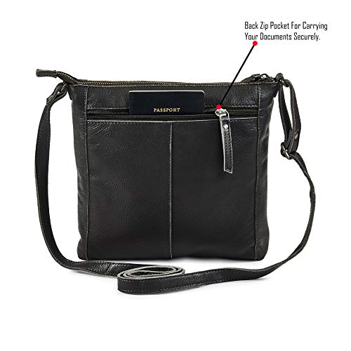 Leather Crossbody Bags for Women Small Genuine Nappa Purse Multi