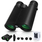 10x42 Binoculars for Adults High Powered Compact Binoculars with Low Light Night Vision for Bird Watching Hunting Travel Outdoor Sports