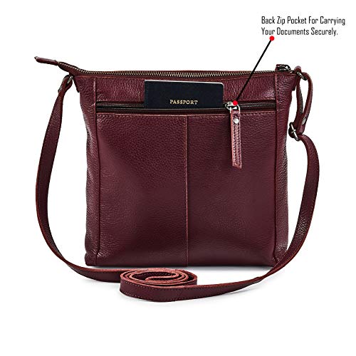 Leather Crossbody Bags for Women Small Genuine Nappa Purse Multi
