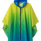 Adults Rain Poncho Waterproof Raincoat Women Gradient Hood with Pocket