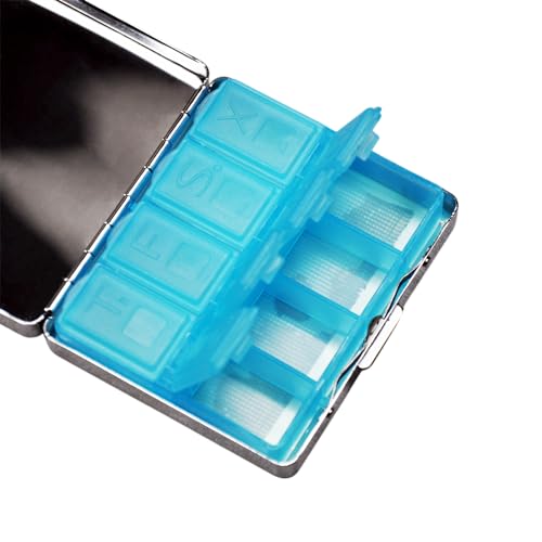 Cute and Portable Metal Pill Organizer (8 Count)