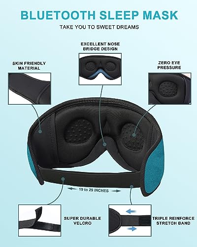 Sleep Mask with Bluetooth Headphones