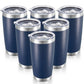 20 oz Tumblers Bulk Stainless Steel Tumbler with Lid Double Wall Vacuum Insulated Coffee Mug 20oz Powder Coated Cup for Hot and Cold Drinks (6 Count)