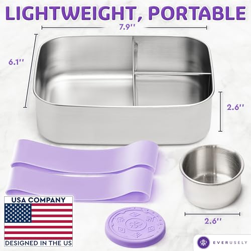 Stainless Steel Bento Box + Condiment Container