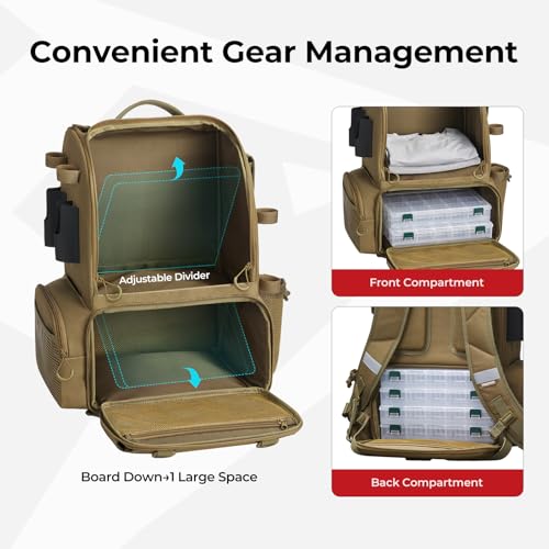 52L Fishing Tackle Backpack