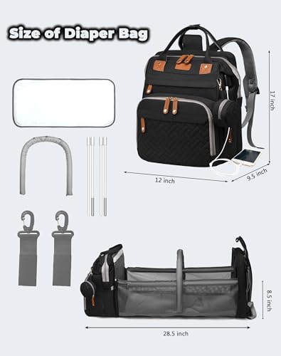 Baby Diaper Bag with Changing Station