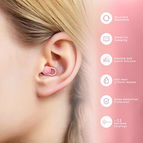 Silicone Reusable Soft Comfortable Earplugs for Sleeping