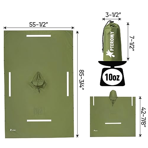Hooded Rain Poncho for Adults