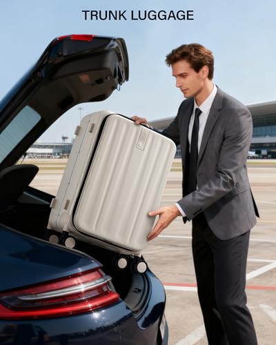 26 Inch Large Luggage Suitcase Top Opening Aluminum Frame Travel Luggage Hard Shell Suitcases with Wheels for Woman Men