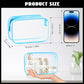 16 Pieces Clear Cosmetic Bags (16 Count)