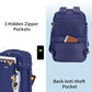 18" Travel Backpack Airlines Approved Personal Item Bag Women Navy