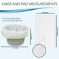 Disposable Bedside Commode Liners and Pads for Portable Toilet Chair Seat Bucket and Bedpan (144 Count)