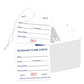 1000 Baggage Claim Check Tags with Transfer Tape on Back (1000 Count)