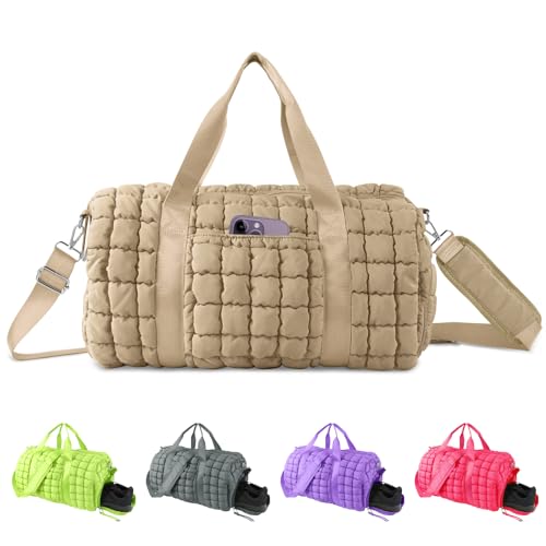 Quilted Travel Duffle Bag Gym Bag for Women