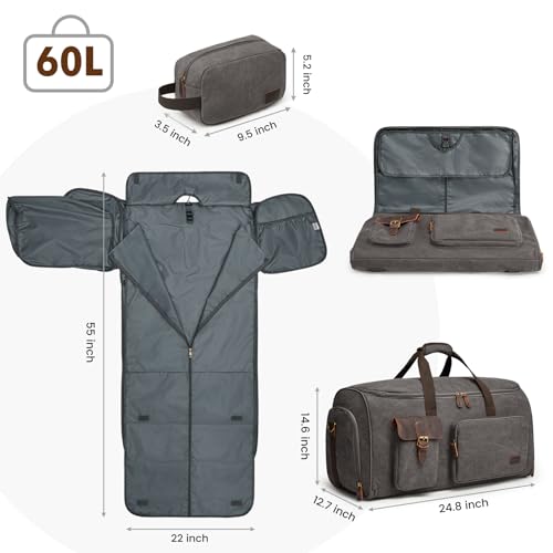 Garment Bags for Travel Canvas Duffle Bags for Men Hanging Suitcase (76 Liters)