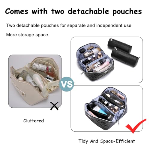 Travel Makeup Bag Cosmetic Bags for Women (3 Count)