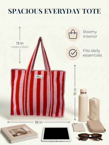 100% Cotton Quilted Tote Bag For Women